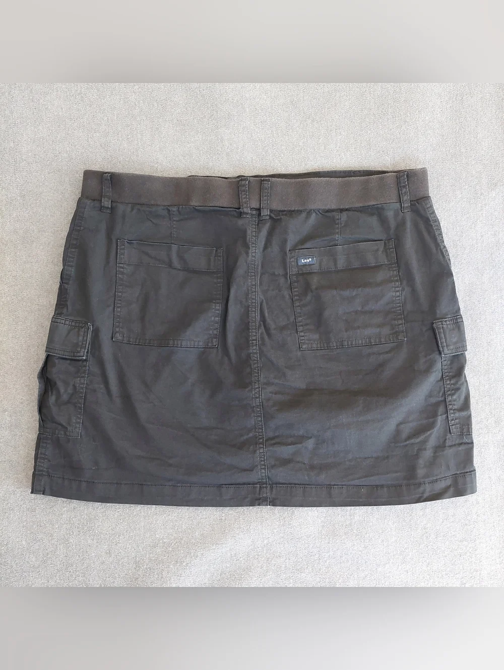 Lee Black Cargo Skort Regular Fit Mid Rise Plus Size 18M Stretch Utility - Picture 8 of 9